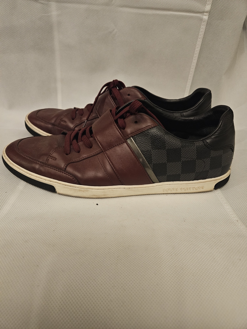 Louis Vuitton Men’s Burgundy & Black Low-Top Sneakers